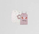 Undertrøjer med blomstermotiv 3-pack - Hvid og Rosa