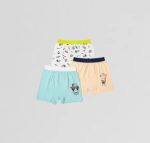 Boxershorts med abemotiv 3-pack - Blå, Hvid og Beige