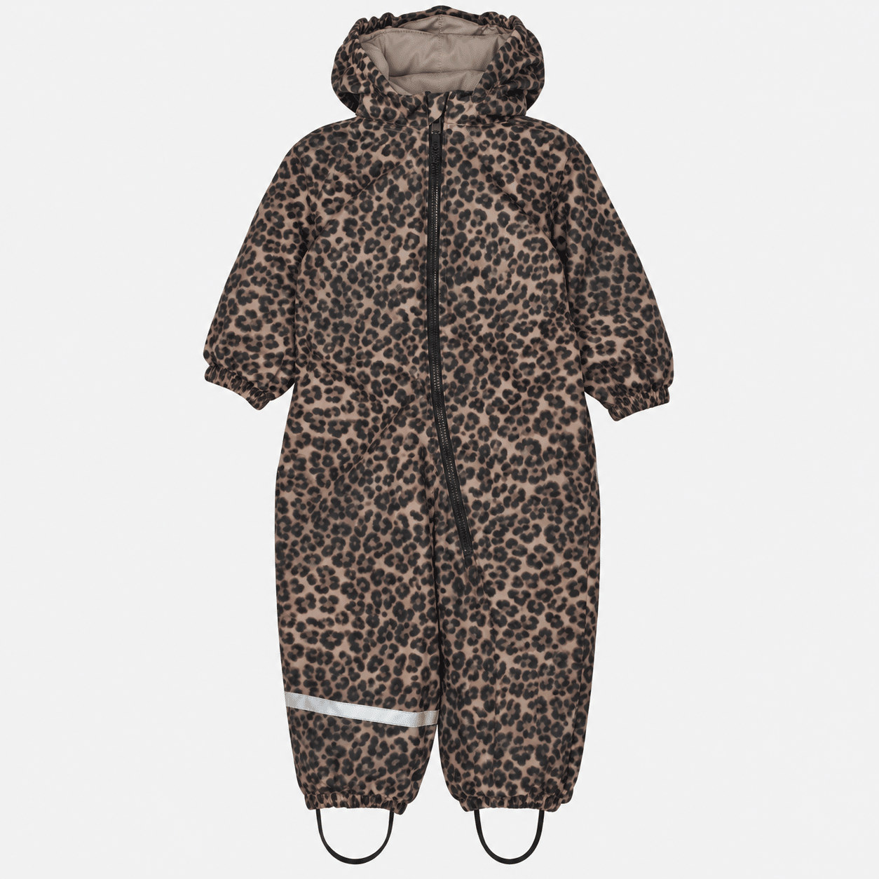 Leopar desenli kapüşonlu yağmurluk tulum Leopar - Billede 1